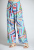 Image of APNY Apparel Wide Leg Geometric Print Cotton Crop Pant - Multicolor