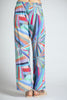Image of APNY Apparel Wide Leg Geometric Print Cotton Crop Pant - Multicolor