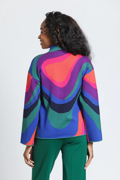 APNY Painted Glass Funnel Neck Sweater - Multicolor