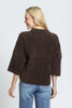 Image of APNY Apparel Eyelash Knit Pocket Polo Sweater - Chocolate Brown