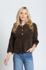 Image of APNY Apparel Eyelash Knit Pocket Polo Sweater - Chocolate Brown
