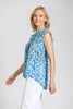 Image of APNY Apparel Floral Branch Print Cap Sleeve Top - Blue/Multicolor