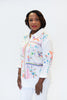 Image of APNY Apparel Embroidered Partial Placket Popover Blouse - White/Multicolor *Take 25% Off*