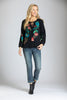 Image of APNY Apparel Embroidered V-Neck Tassel Tie Blouse - Multicolor *Take an EXTRA 1/2 Off*