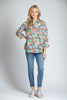 Image of APNY Apparel Love Print Button Front Cotton Blouse -  Multicolor