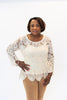 Image of AZI Crochet Lace Bell Sleeve Top - Tan *Take an EXTRA 1/2 Off*