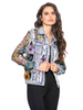 Image of Adore Apparel Floral Fantasy Embroidered Denim Jacket - Blue/Multicolor