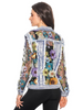 Image of Adore Apparel Floral Fantasy Embroidered Denim Jacket - Blue/Multicolor