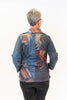 Image of Adore Apparel Washable Faux Suede Abstract Print Jacket - Blue/Multicolor *Take an EXTRA 1/2 Off*