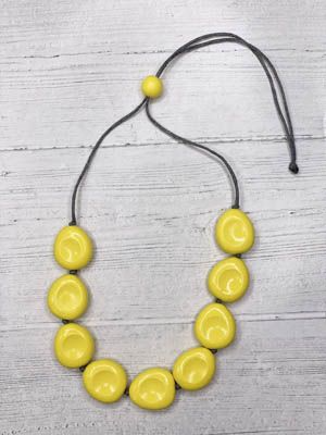 Alisha.D Long Necklace - Yellow