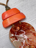 Image of Alisha.D Adjustable Cord Shell Pendant Necklace - Orange