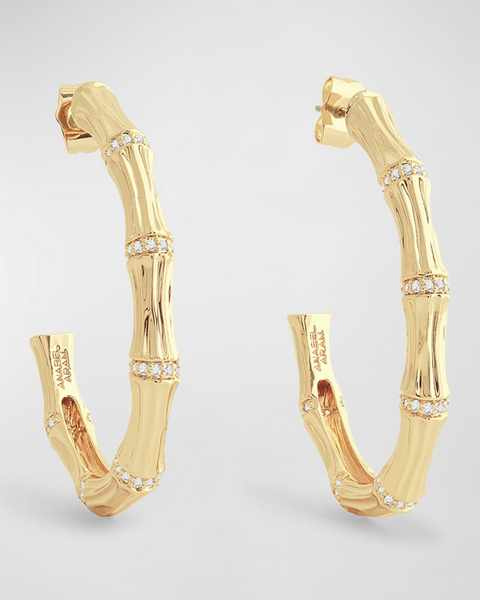 Anabel Aram Bamboo Single Hoop Earring