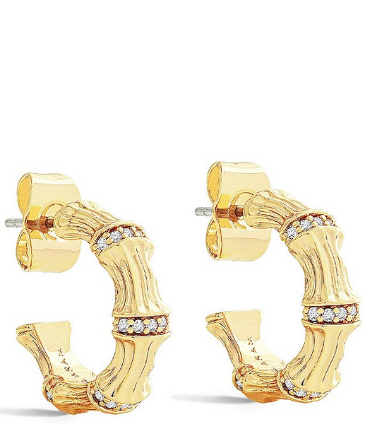 Anabel Aram Bamboo Huggie Hoop Earring