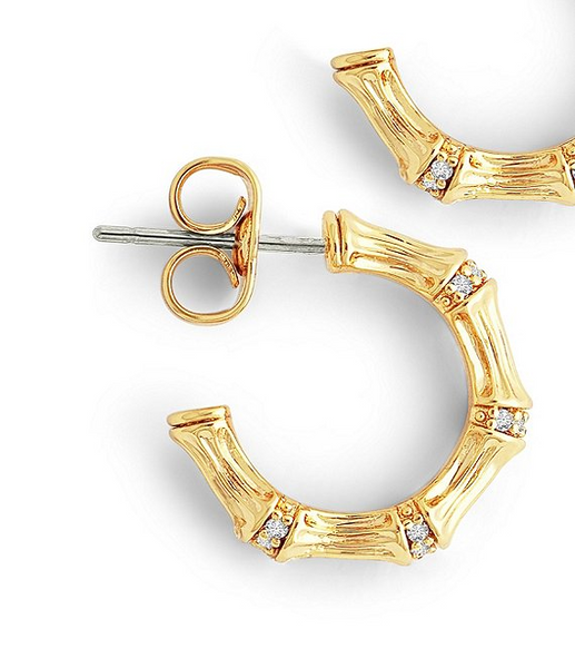 Anabel Aram Bamboo Huggie Hoop Earring