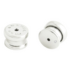 Image of Anabel Aram Bamboo Medium Hoop Earring - Silver