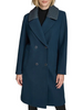 Image of Andrew Marc Sloane Double Breasted Textured Twill Wool Blend Walker Coat - Midnight