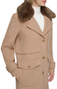 Image of Andrew Marc Olpae Faux Fur Collar Wool Blend Coat - Camel