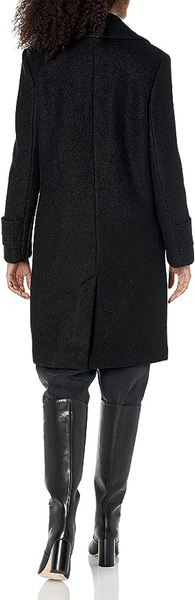 Andrew Marc Regine Pressed Wool Bouclé Coat - Black *Take an EXTRA 25% Off*