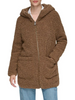 Image of Andrew Marc Seneca Hooded Sherpa Coat - Walnut