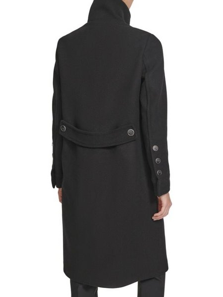 Andrew Marc Almedia Wool Blend Trench Coat - Rosemary