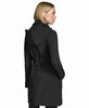 Image of Andrew Marc Saylor Hooded Asymmetrical Soft Shell Coat - Black