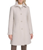 Image of Andrew Marc Emmeline Tailored Fit Wool Blend Coat - Pearl