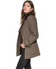Image of Andrew Marc Stansbury Herringbone Wool Blend Blazer Coat - Truffle