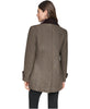 Image of Andrew Marc Stansbury Herringbone Wool Blend Blazer Coat - Truffle