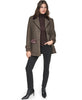 Image of Andrew Marc Stansbury Herringbone Wool Blend Blazer Coat - Truffle
