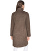 Image of Andrew Marc Addison Stand Collar Eyelash Wool Blend Coat - Truffle