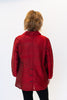 Image of Anu Chopstick Button Silk Swing Jacket - Merlot