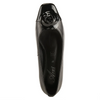 Image of Azura Angelinite Rose Ornament Detail Low Block Heel Slip On - Black