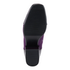 Image of Azura Mozza Patent Detail Side Zip Low Heel Boot - Purple