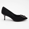 Image of Azura Arousing Rhinestone Detail Stiletto Heel - Black
