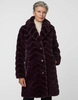 Image of Bernardo Zigzag Faux Fur Coat - Cherrywood