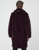 Image of Bernardo Zigzag Faux Fur Coat - Cherrywood