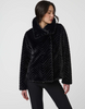 Image of Bernardo Echelon Faux Fur Coat - Black
