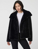 Image of Bernardo Echelon Faux Fur Coat - Black