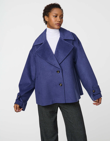 Bernardo Sutton Cropped Coat - Future Dusk