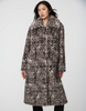 Image of Bernardo Vesper Leopard Print Faux Fur Coat - Leopard