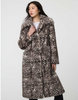 Image of Bernardo Vesper Leopard Print Faux Fur Coat - Leopard