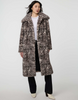 Image of Bernardo Vesper Leopard Print Faux Fur Coat - Leopard