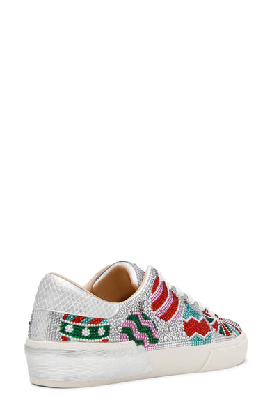 Betsey Johnson Callie Lace-Up Embellished Sneaker - Ornaments