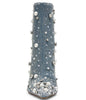 Image of Betsey Johnson Rocko Pearl Embellished Denim Bootie - Denim