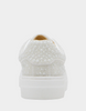 Image of Betsey Johnson Sidny Lace-Up Embellished Sneaker - Ivory