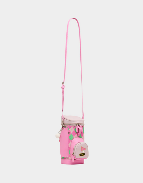 Betsey Johnson Par-Tee Golf Bag Crossbody - Pink/Green