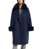 Image of Badgley Mischka Yamini Coat - Navy