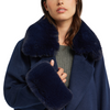 Image of Badgley Mischka Yamini Coat - Navy