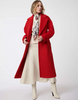 Image of Bernardo Button Front Belted Coat - Red