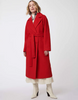 Image of Bernardo Button Front Belted Coat - Red